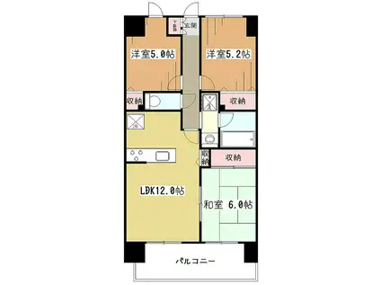 グラディート久米川(3LDK/1階)の間取り写真
