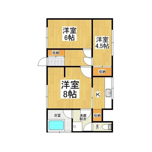 神林コーポ(3DK/1階)の間取り写真