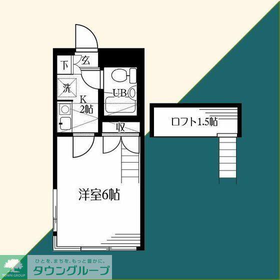 パストラーレ(1K/2階)の間取り写真
