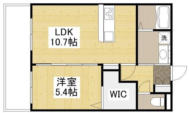 アドリアーナ(1LDK/2階)の間取り写真