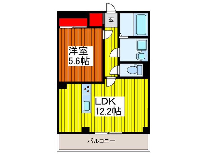 ブレスガーデンザレジデンス(1LDK/3階)の間取り写真