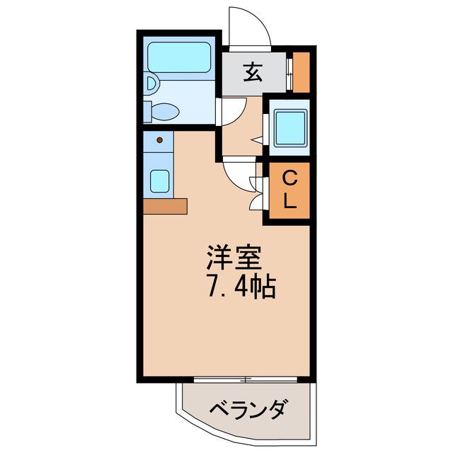 シャタック清水(ワンルーム/3階)の間取り写真