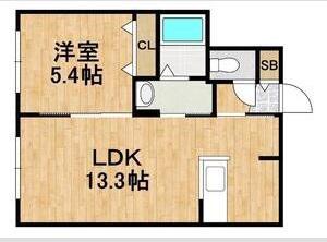 LIEN KITAHIROSHIMA I(1LDK/3階)の間取り写真