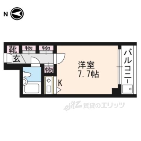 パレみささぎ佐わらび(1K/2階)の間取り写真