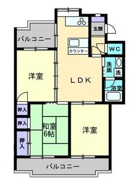 モア・ガーデン(3LDK/4階)の間取り写真