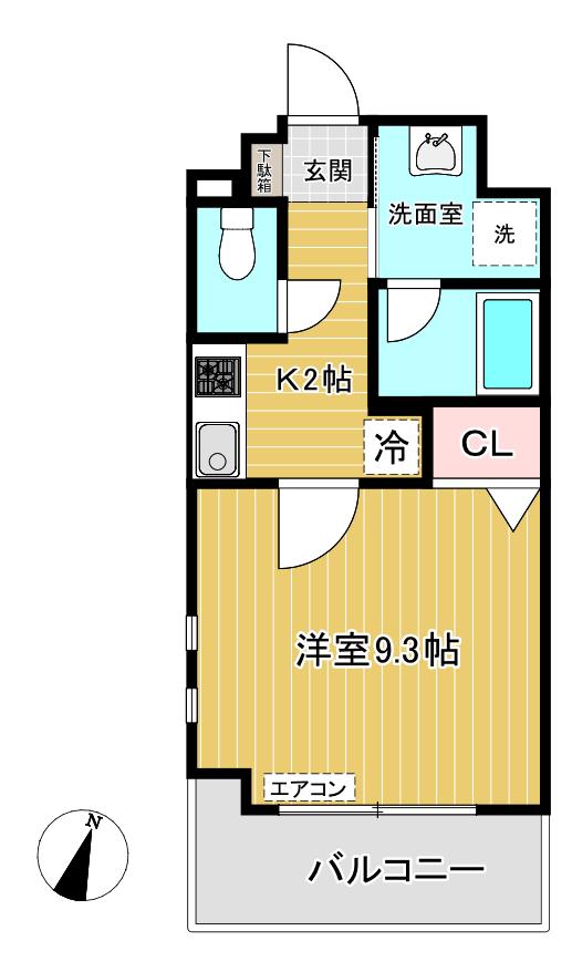 ラフィーネたまプラーザ(1K/3階)の間取り写真