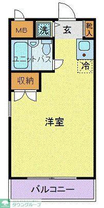 ウィンベルソロ北綾瀬第10(ワンルーム/3階)の間取り写真