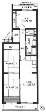 シティ・ライフ島田(3LDK/2階)の間取り写真
