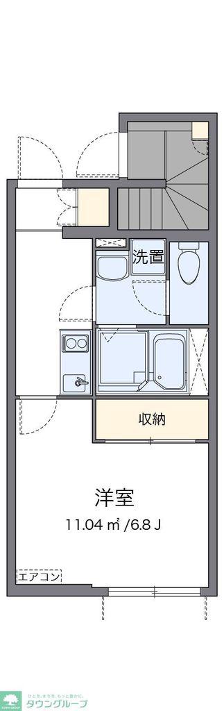 クレイノKOKO(1K/1階)の間取り写真