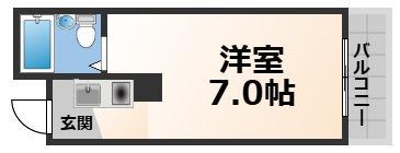 ルネッサンスCITY(ワンルーム/3階)の間取り写真