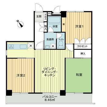 シティコープ反町(3LDK/4階)の間取り写真