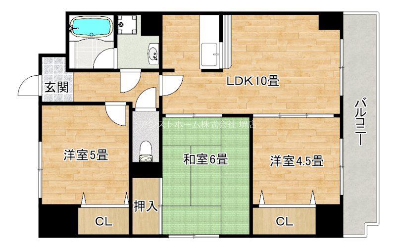 マノワールコトン(3LDK/5階)の間取り写真