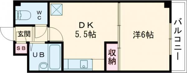 アーバンヨシダI(1DK/3階)の間取り写真