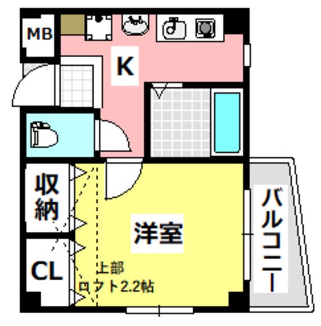 フォルム千里丘(1K/3階)の間取り写真