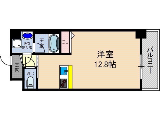 LA DOUCEUR南茨木(ワンルーム/6階)の間取り写真