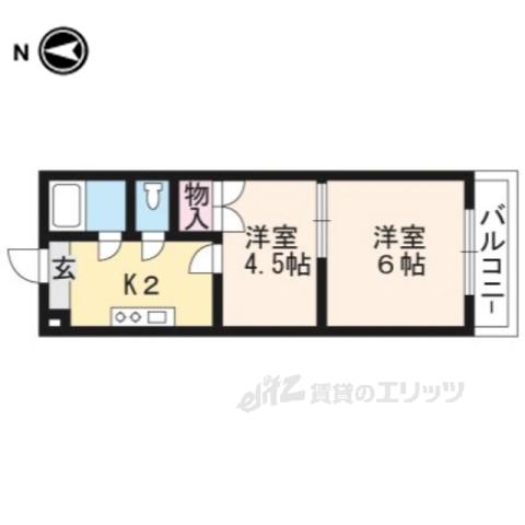 スプレール田中(2K/3階)の間取り写真