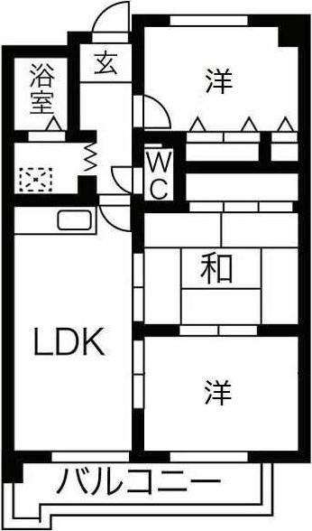 ヴィラクイーン(3LDK/2階)の間取り写真