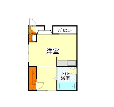 アリス冨士見(1DK/2階)の間取り写真