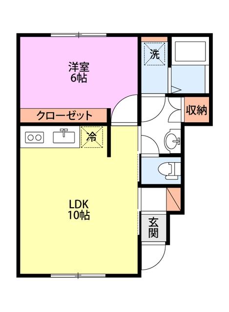 ARTEMISA(1LDK/1階)の間取り写真