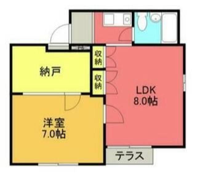 ドルフ伊勢原NO.6(1SLDK/1階)の間取り写真