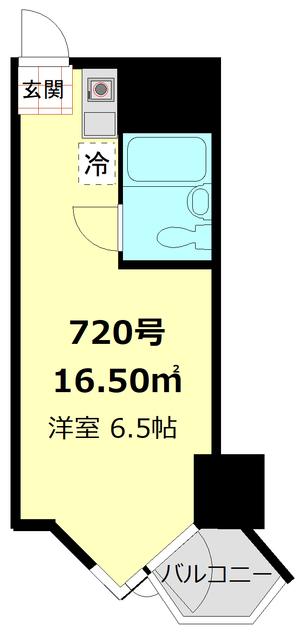 東京ベイビュウ(ワンルーム/7階)の間取り写真