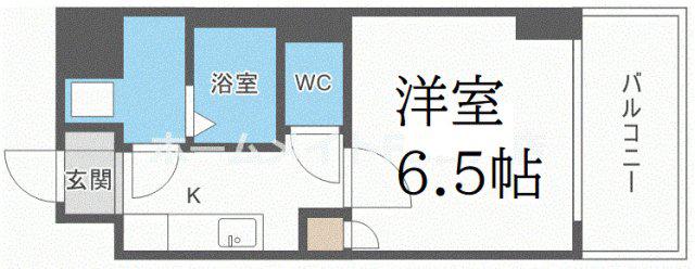 UーRO鶴橋駅前(1K/2階)の間取り写真