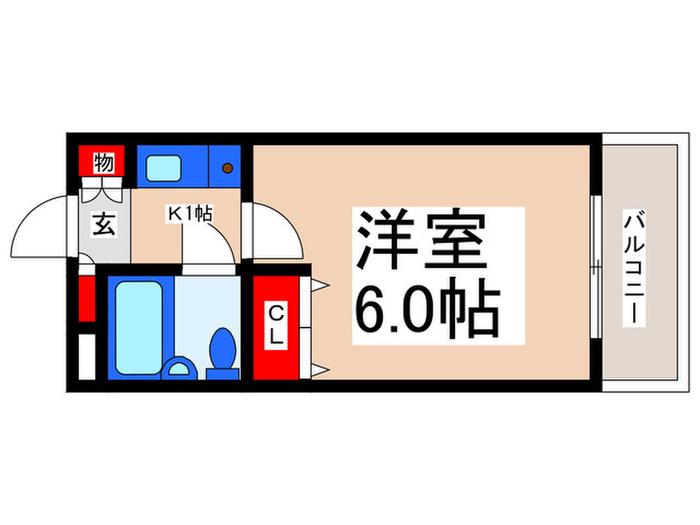 NHレジデンス浦安II(1K/3階)の間取り写真