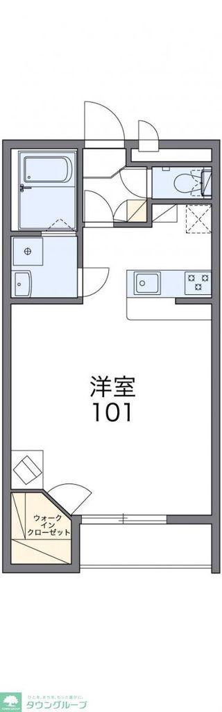 レオパレスコスモスカイII(1K/2階)の間取り写真