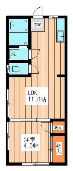 セザン寿ハイツ(1LDK/1階)の間取り写真