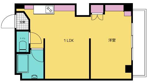 プルトムハイツ(1LDK/3階)の間取り写真