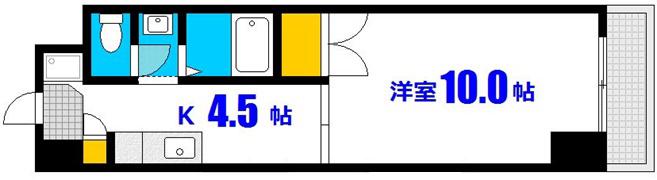 エスト牛田本町(1K/5階)の間取り写真