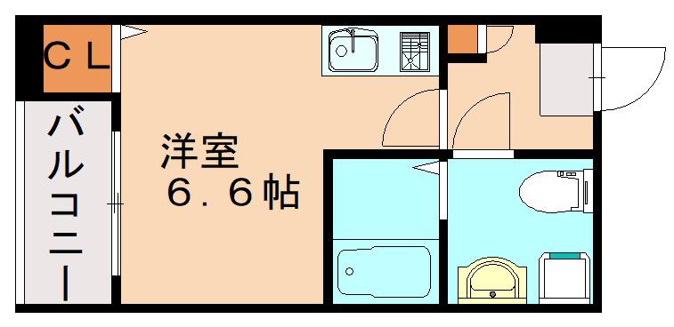 SUN LOTUS和白(1K/2階)の間取り写真
