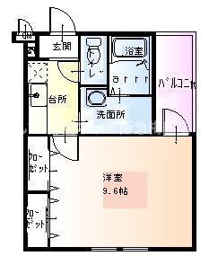 フジパレス塚本東(1K/1階)の間取り写真