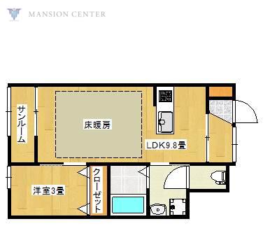 グランディア中山(1LDK/1階)の間取り写真