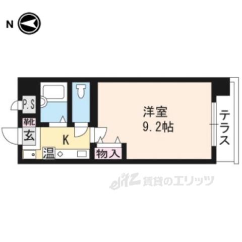 ソレイユ(1K/1階)の間取り写真
