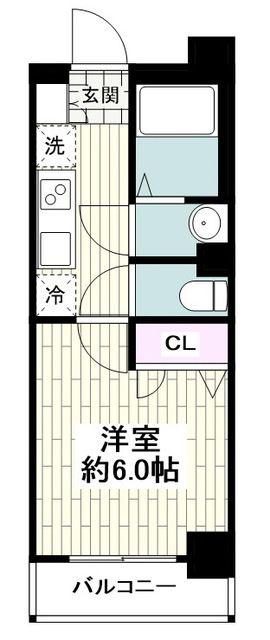 N-STAGE 大和II(1K/7階)の間取り写真