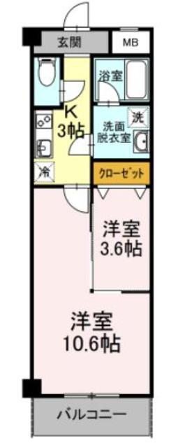 ベラルーチェ(2K/2階)の間取り写真
