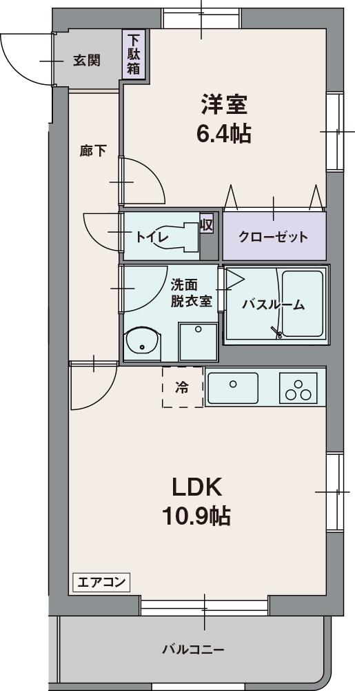 セノーテ(1LDK/2階)の間取り写真