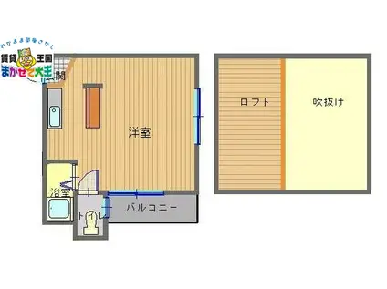 キャッスル昭和(ワンルーム/2階)の間取り写真