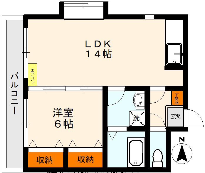 コーポMR(1LDK/2階)の間取り写真