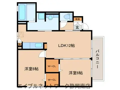 アルページュ(2LDK/1階)の間取り写真