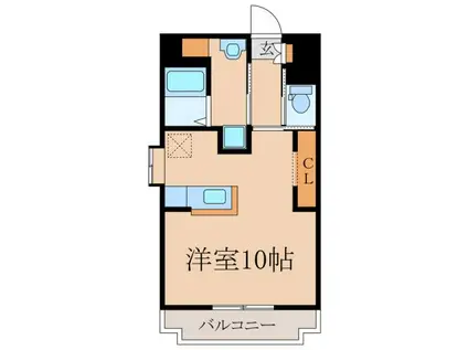 シュービル(ワンルーム/7階)の間取り写真