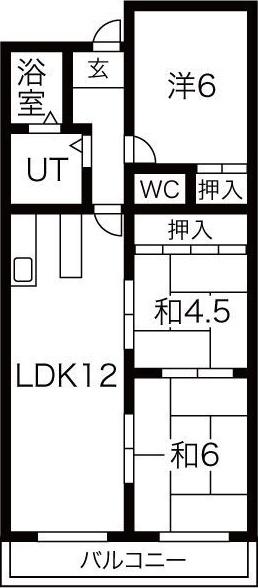 アビテ東千里(3LDK/5階)の間取り写真