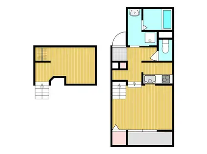 プランドール中央町(1SK/1階)の間取り写真