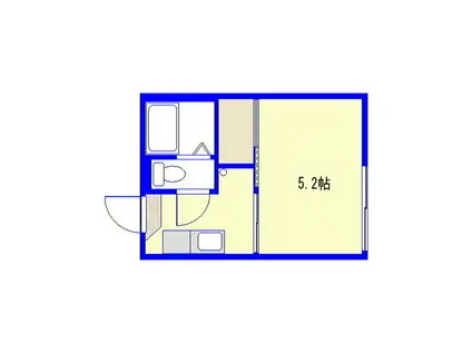 シングルハイツ(1K/2階)の間取り写真
