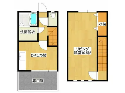 グランスリー(1DK/1階)の間取り写真