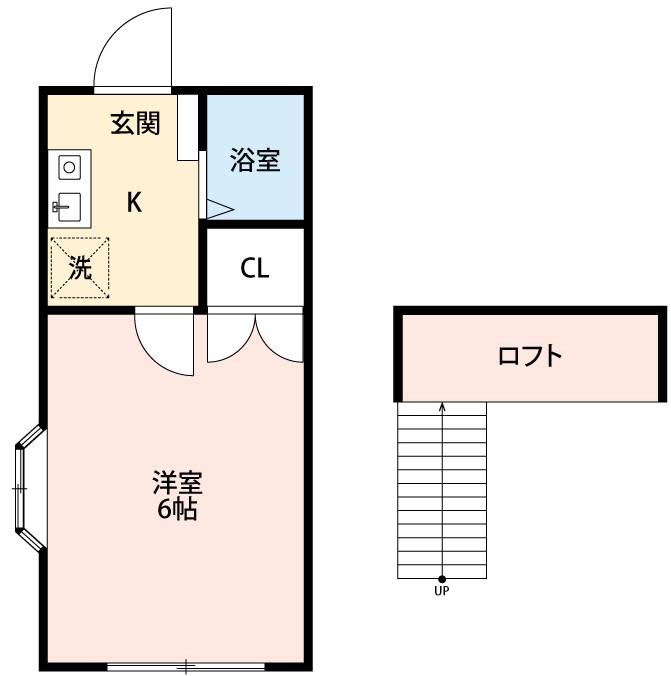 レオパレス21北岡崎(1K/2階)の間取り写真