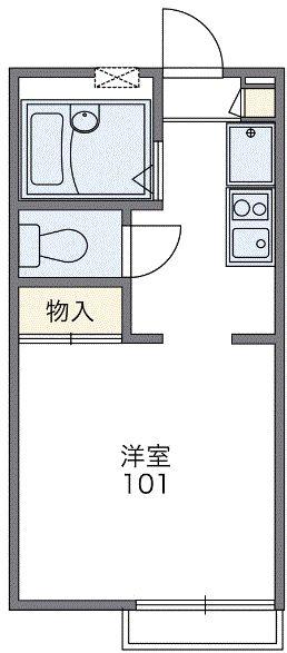レオパレスミレニアム(1K/2階)の間取り写真