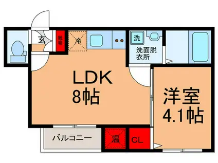 F ASECIA MINOS(1LDK/3階)の間取り写真