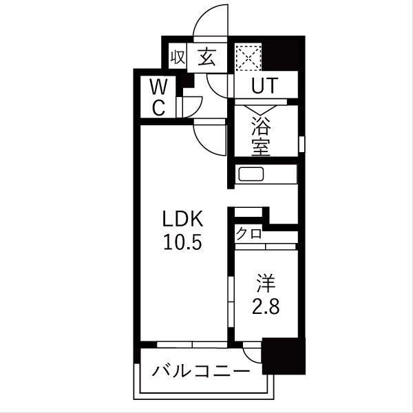 グランフェリーチェ・ナイン(1LDK/3階)の間取り写真